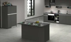 Isola cucina minimal con ante 155x90x90h cm antracite e ardesia - Tartaro