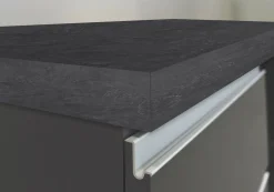 Isola cucina minimal con ante 155x90x90h cm antracite e ardesia - Tartaro