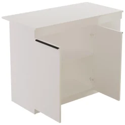 Isola da Cucina Bianco 2 Ripiani 4 Ante 160x60x90h cm, 4 Vani - Oviglio