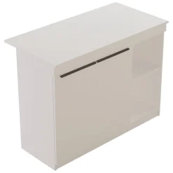 Isola da Cucina Bianco 2 Ripiani 4 Ante 160x60x90h cm, 4 Vani - Oviglio