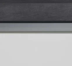 Isola per cucina moderna 155x90x90h cm bianca lucida e ardesia - Tartaro