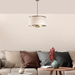 Lampada a Sospensione Bianco oro 942flg1371 Colore Struttura oro - Rovegno