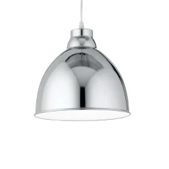 Lampada a sospensione, Lampadario, Luminare sospeso, Lampada a pendente, 26x26h35 cm, Cromo