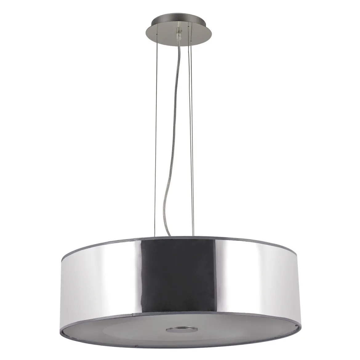 Lampada a sospensione, Lampadario, Luminare sospeso, Lampada a pendente, Made in Italy, 60x60h110 cm, Cromo