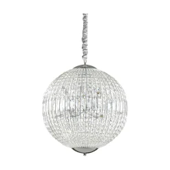 Lampada a sospensione LUXOR SP8, Lampadario, Luminare sospeso, Lampada a pendente, 50x50h75 cm, Cromo