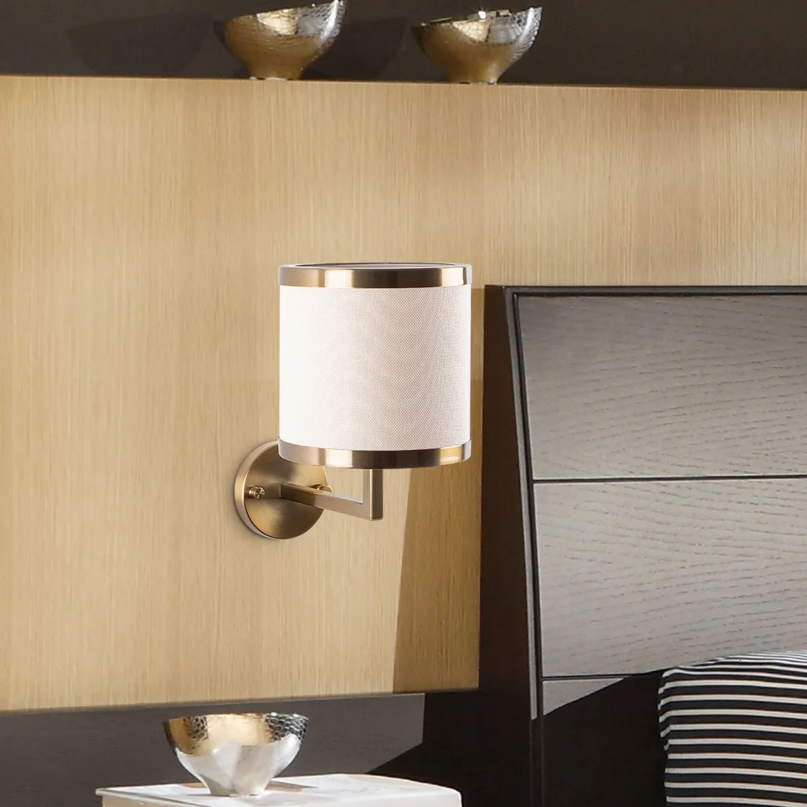 Lampada da Parete Beige oro Attacco e 27 max 40 w Indoor, Colore Struttura oro - Ferriere