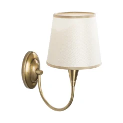 Lampada da Parete Bianco oro Attacco e 27 max 40 w Indoor, Colore Struttura oro - Lucoli