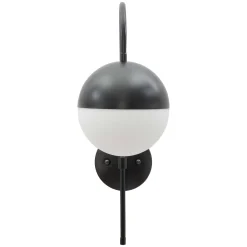 Lampada da Parete Nero Bianco Necessaria 1 Lampadina Attacco e14, Indoor - Haines