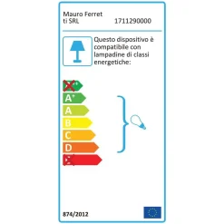 Lampada da Parete Nero oro Necessarie 2 Lampadine Attacco e14, Indoor - Buzios