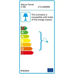 Lampada da Soffitto Bianco oro Indoor Classe Energetica a++, Colore Struttura oro - Granad