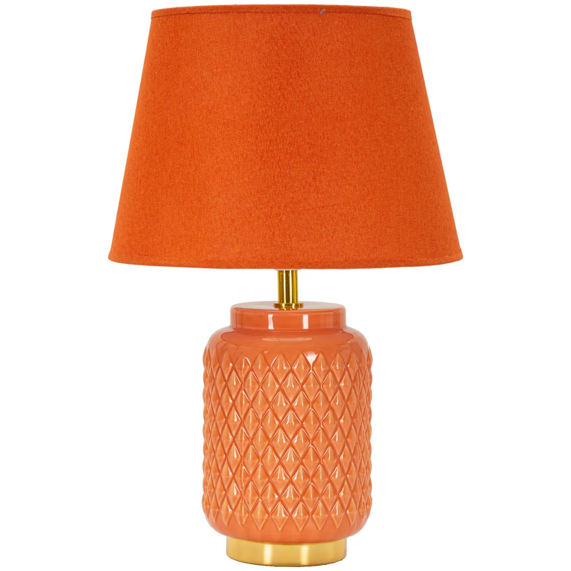 Lampada da Tavolo Arancione oro Necessaria 1 Lampadina Attacco e27, Paralume - Cordov