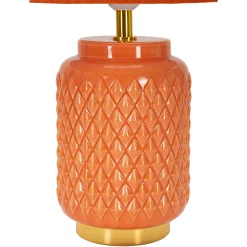 Lampada da Tavolo Arancione oro Necessaria 1 Lampadina Attacco e27, Paralume - Cordov