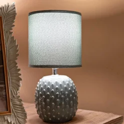 Lampada da Tavolo Azzurro Turchese Necessaria 1 Lampadina Attacco e14, Paralume - Ketchi