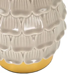 Lampada da Tavolo Beige oro Necessaria 1 Lampadina Attacco e27, Paralume - Bafala