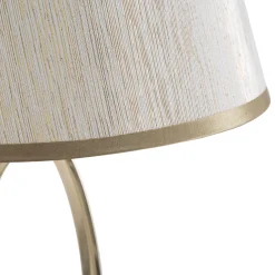 Lampada da Tavolo Bianco Crema oro Necessaria 1 Lampadina Attacco e27, Paralume - Kars