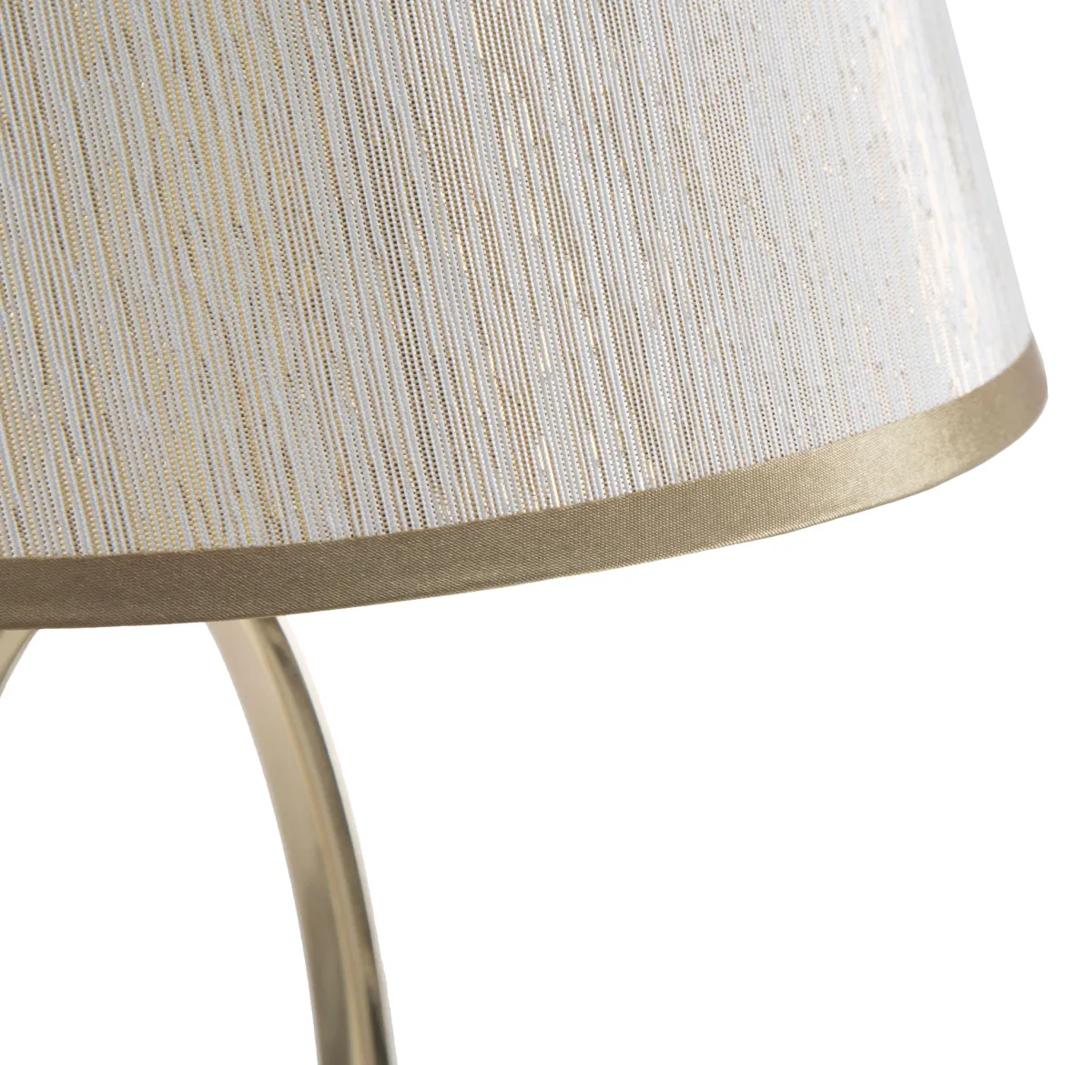 Lampada da Tavolo Bianco Crema oro Necessaria 1 Lampadina Attacco e27, Paralume - Kars