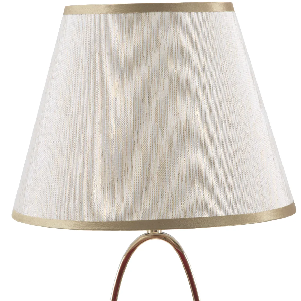 Lampada da Tavolo Bianco Crema oro Necessaria 1 Lampadina Attacco e27, Paralume - Kars