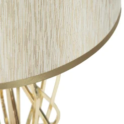 Lampada da Tavolo Bianco Crema oro Necessaria 1 Lampadina Attacco e27, Paralume - Sigiri
