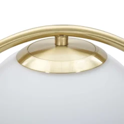 Lampada da Tavolo Bianco oro Necessaria 1 Lampadina Attacco e14, Interruttore Manuale - Basomo