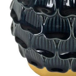 Lampada da Tavolo blu oro Necessaria 1 Lampadina Attacco e14, Paralume - Yakuta