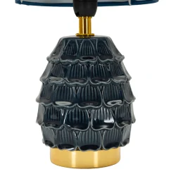 Lampada da Tavolo blu oro Necessaria 1 Lampadina Attacco e14, Paralume - Yakuta