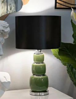 Lampada da tavolo Castino, 33x33 h57 cm, Bianco e Grigio