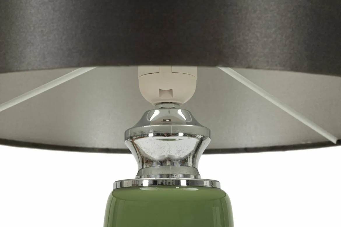 Lampada da tavolo Castino, 33x33 h57 cm, Bianco e Grigio