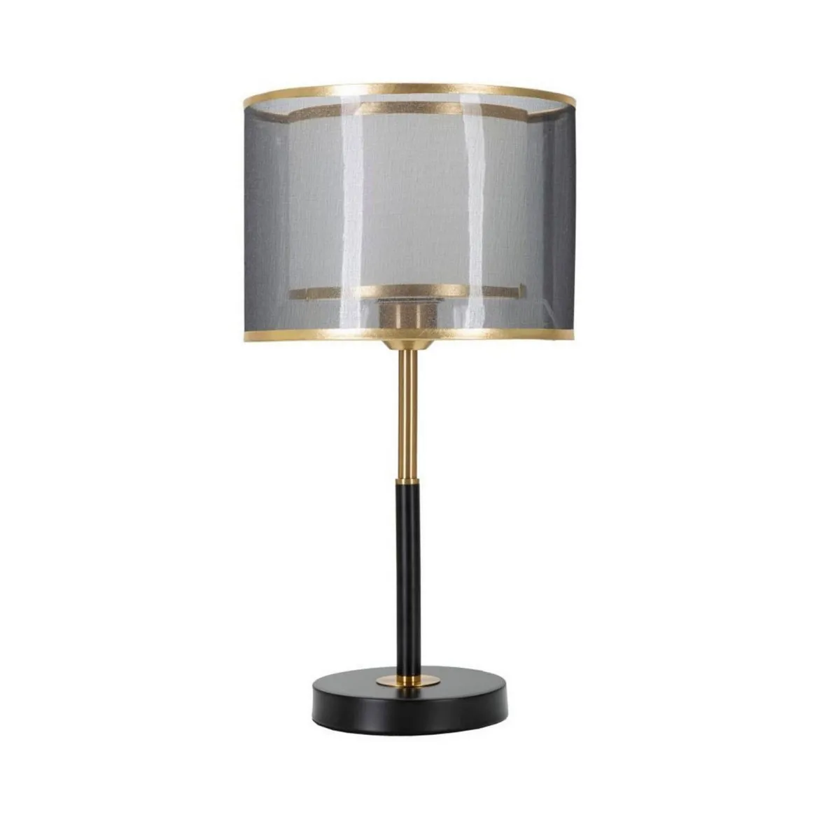 Lampada da tavolo Chiaroscuro, 25x25 h48 cm, Nero e Oro