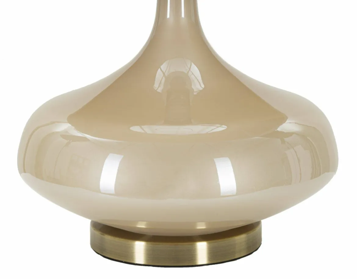 Lampada da tavolo Greci, 35x35 h51 cm, Bianco perla