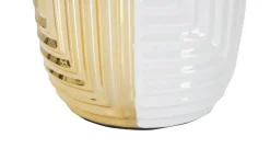 Lampada da tavolo Mondriam, Bianco e Oro, 33x33 h54 cm