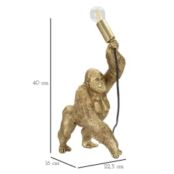 Lampada da Tavolo oro Necessaria 1 Lampadina Attacco e14, Interruttore Manuale - Bakadaha