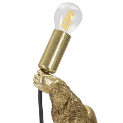 Lampada da Tavolo oro Necessaria 1 Lampadina Attacco e14, Interruttore Manuale - Bakadaha