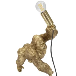 Lampada da Tavolo oro Necessaria 1 Lampadina Attacco e14, Interruttore Manuale - Bakadaha