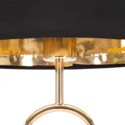 Lampada da Tavolo oro Nero Necessaria 1 Lampadina Attacco e27, Paralume - Babarora