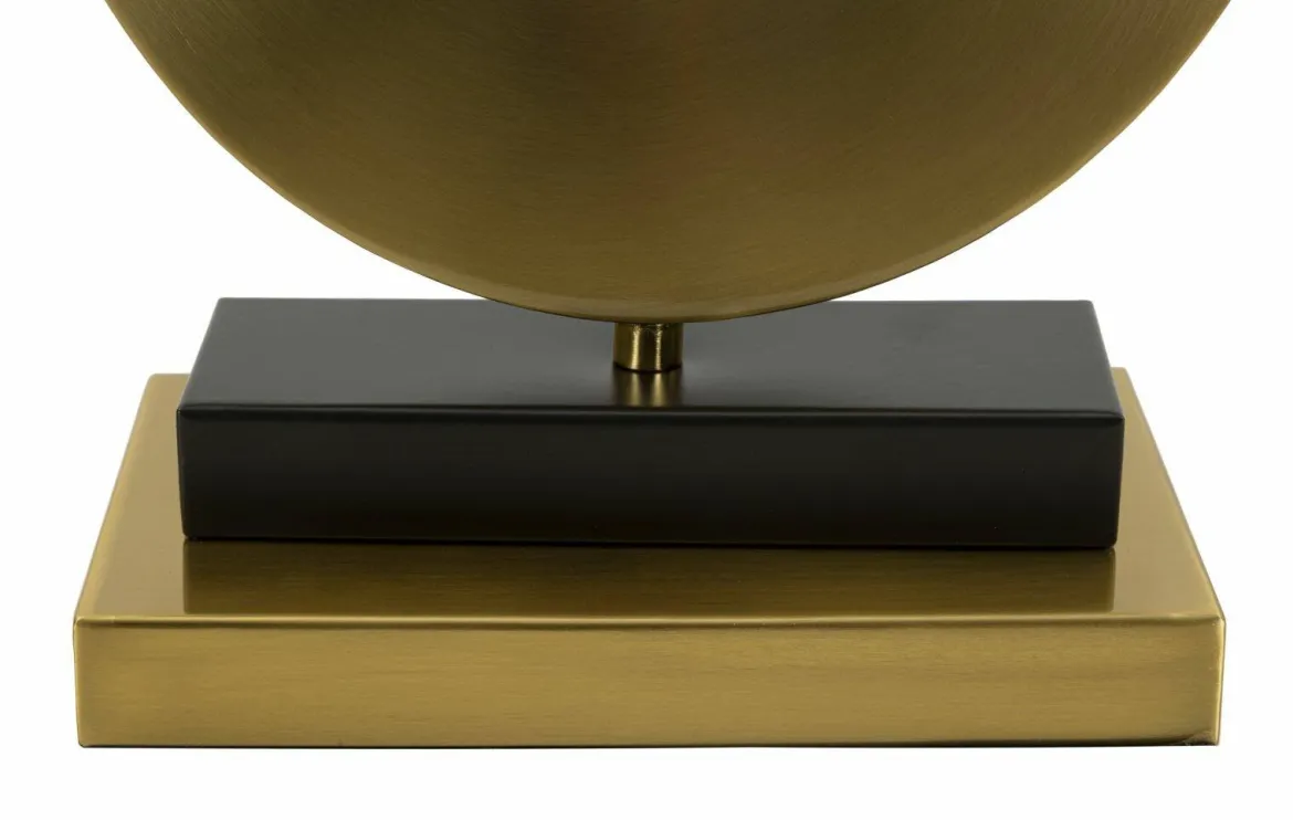 Lampada da tavolo Papier, 30x30 h53 cm, Bianco e Oro