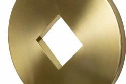 Lampada da tavolo Papier, 30x30 h53 cm, Bianco e Oro