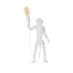 Lampada da tavolo Piet, 26x34 h55 cm, Bianco