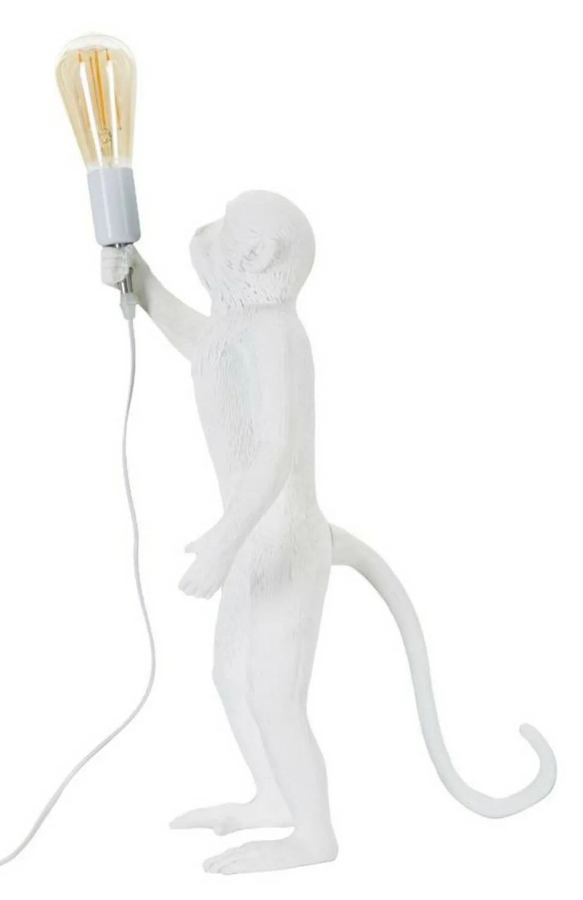 Lampada da tavolo Piet, 26x34 h55 cm, Bianco