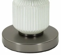 Lampada da tavolo Presolana, 33x33 h57 cm, Bianco e Grigio