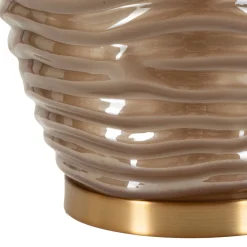 Lampada da Tavolo Rame Marrone Necessaria 1 Lampadina Attacco e27, Paralume - Arita