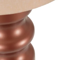 Lampada da Tavolo Rosa Marrone Necessaria 1 Lampadina Attacco e27, Paralume - Dabame