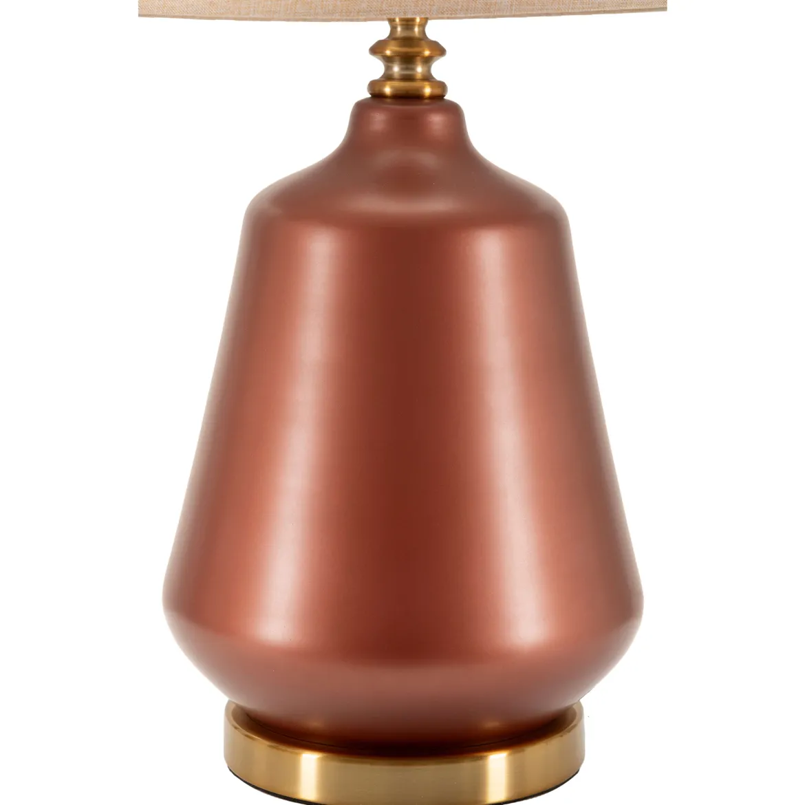 Lampada da Tavolo Rosa Marrone Necessaria 1 Lampadina Attacco e27, Paralume - Uig