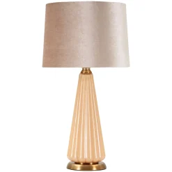 Lampada da Tavolo Rosa Perlato Bronzo Perlato Necessaria 1 Lampadina Paralume, Attacco e27 - Portre