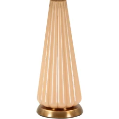 Lampada da Tavolo Rosa Perlato Bronzo Perlato Necessaria 1 Lampadina Paralume, Attacco e27 - Portre
