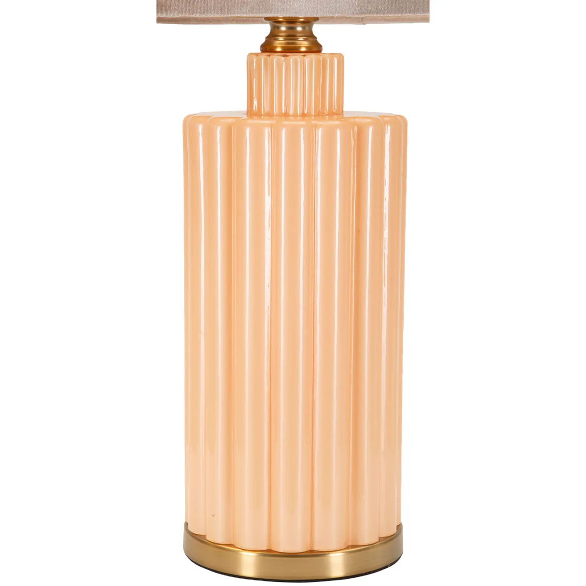 Lampada da Tavolo Rosa Perlato Rosa Salmone Necessaria 1 Lampadina Paralume, Attacco e27 - Fanoti