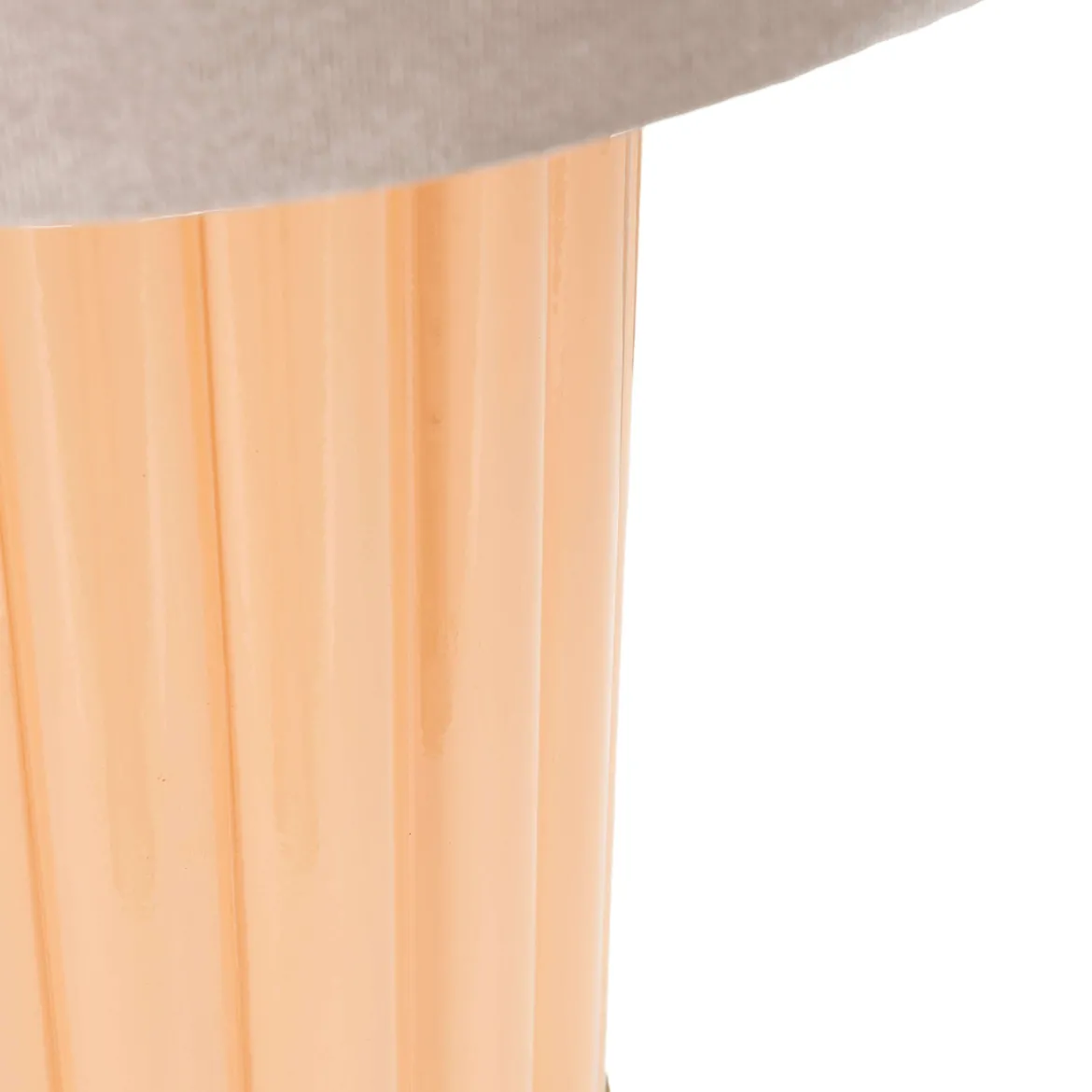 Lampada da Tavolo Rosa Perlato Rosa Salmone Necessaria 1 Lampadina Paralume, Attacco e27 - Fanoti