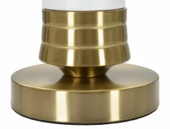 Lampada da tavolo Sinopia, Bianco e Oro, 31x31 h52 cm