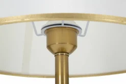 Lampada da tavolo Sinopia, Bianco e Oro, 31x31 h52 cm