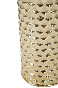 Lampada da tavolo Supreme, Bianco e Oro, 30x30 h48 cm