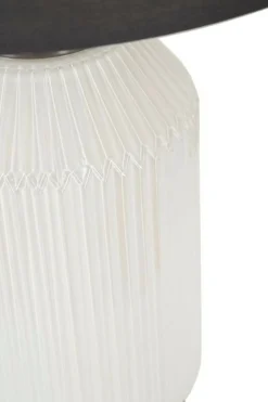 Lampada da tavolo Vidardo, 38x38 h65 cm, Bianco e Grigio